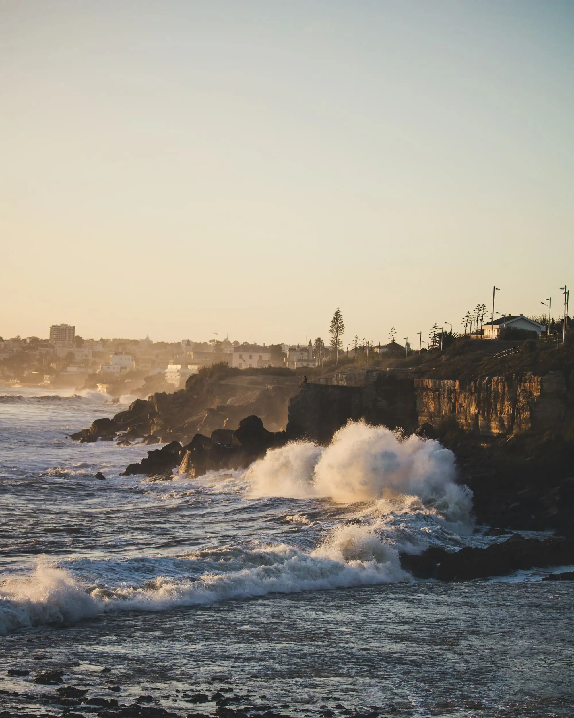 Sunset over the sea at Estoril